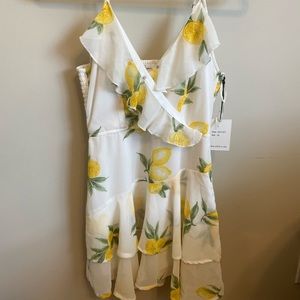 White Flowy Dress with Lemons